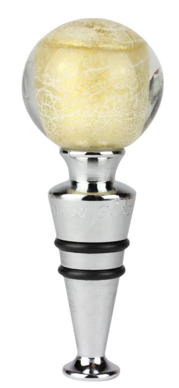gold Murano bottle Cap