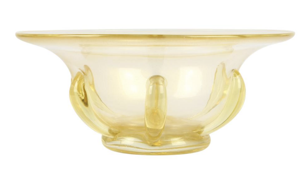 gold clear Murano Plate