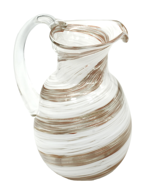 Murano clear stripe Pitcher