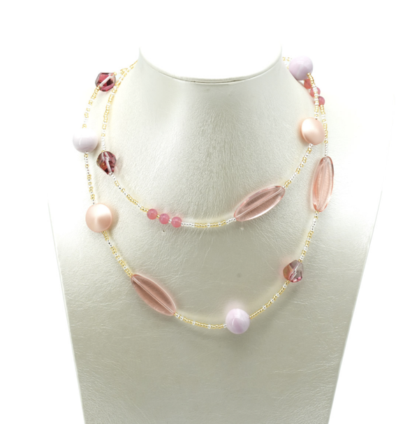 Necklace Flora – Rose – Original Murano Glas