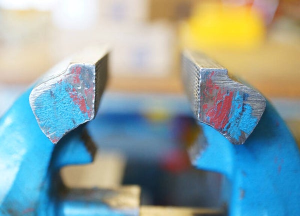 Schraubstock in der Werkstatt