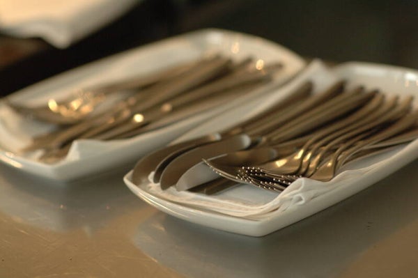 Besteck für den Restaurantservice