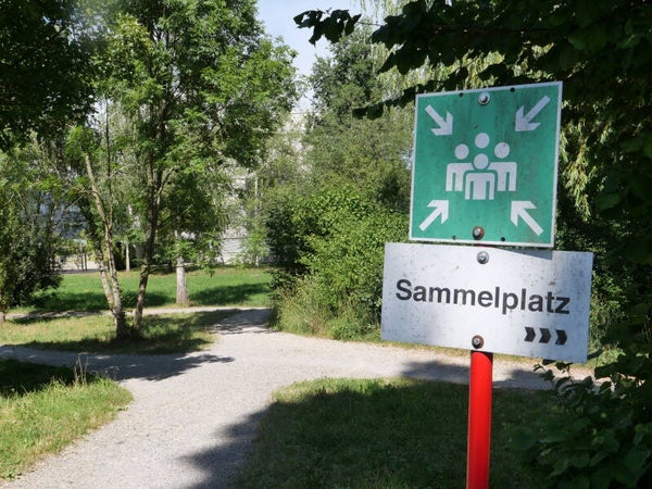 Notfall-Sammelplatz in der Schweiz