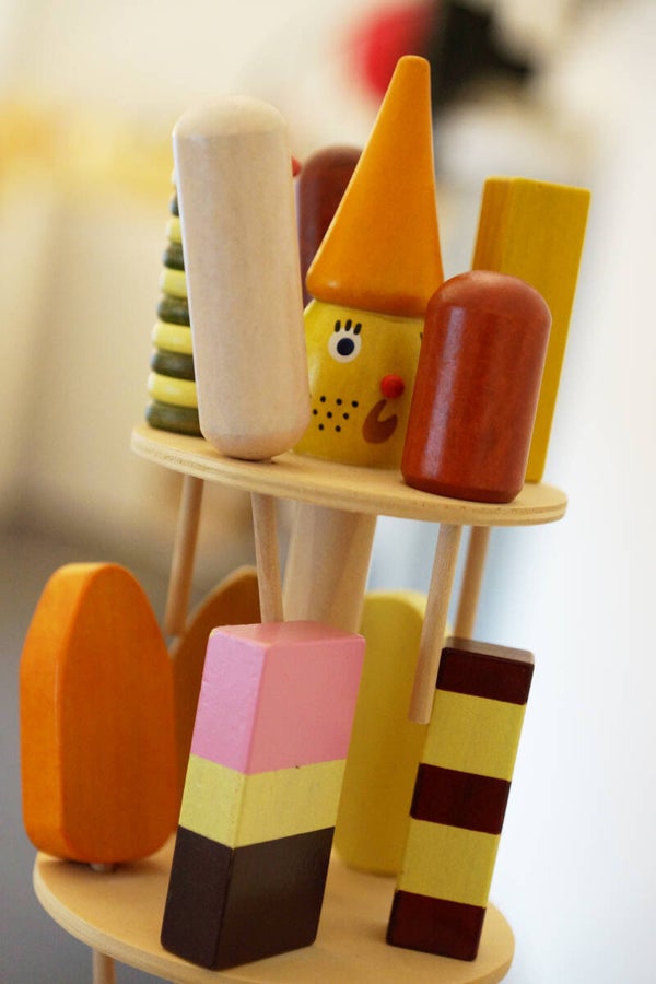 Bunte Glacen aus Holz – Kinderspielzeug