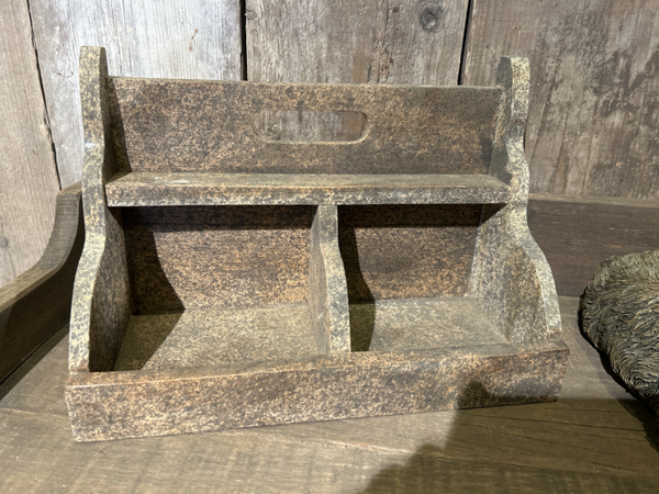 Houten opberger / gruttersbak  – vergrijsd hout