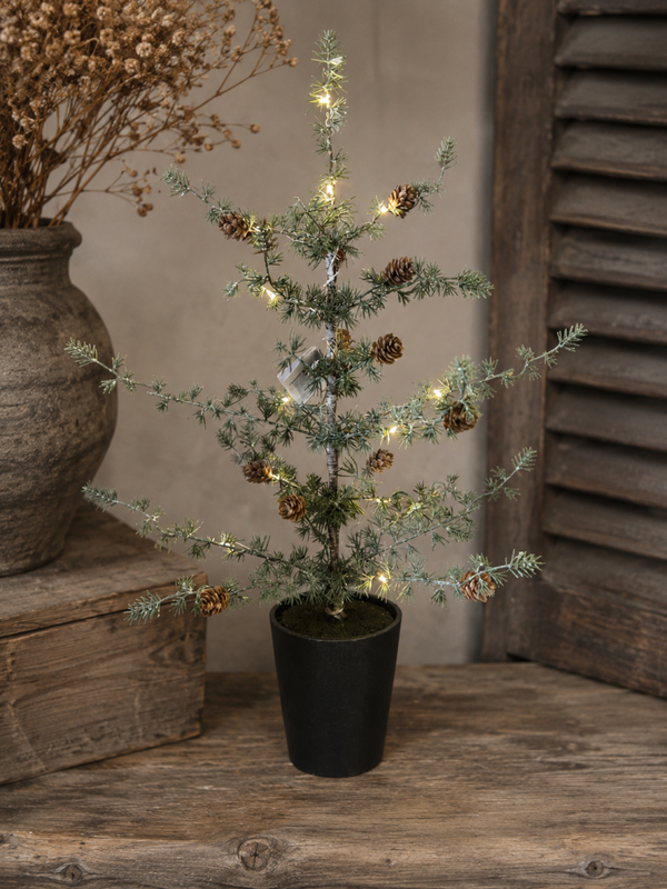 Ceder kerstboom met LED-verlichting
