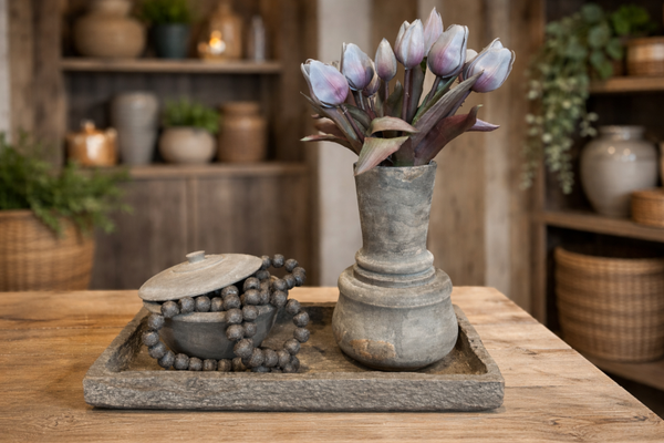 Sfeervolle complete set met gratis tulpen.