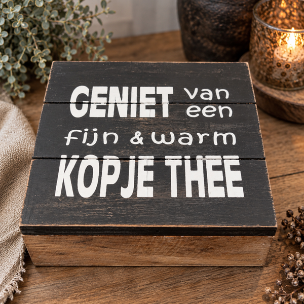 Houten theedoos