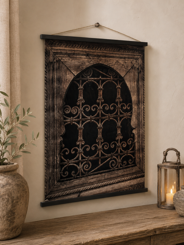 Tuinposter / Wanddoek met Latjes-50x70