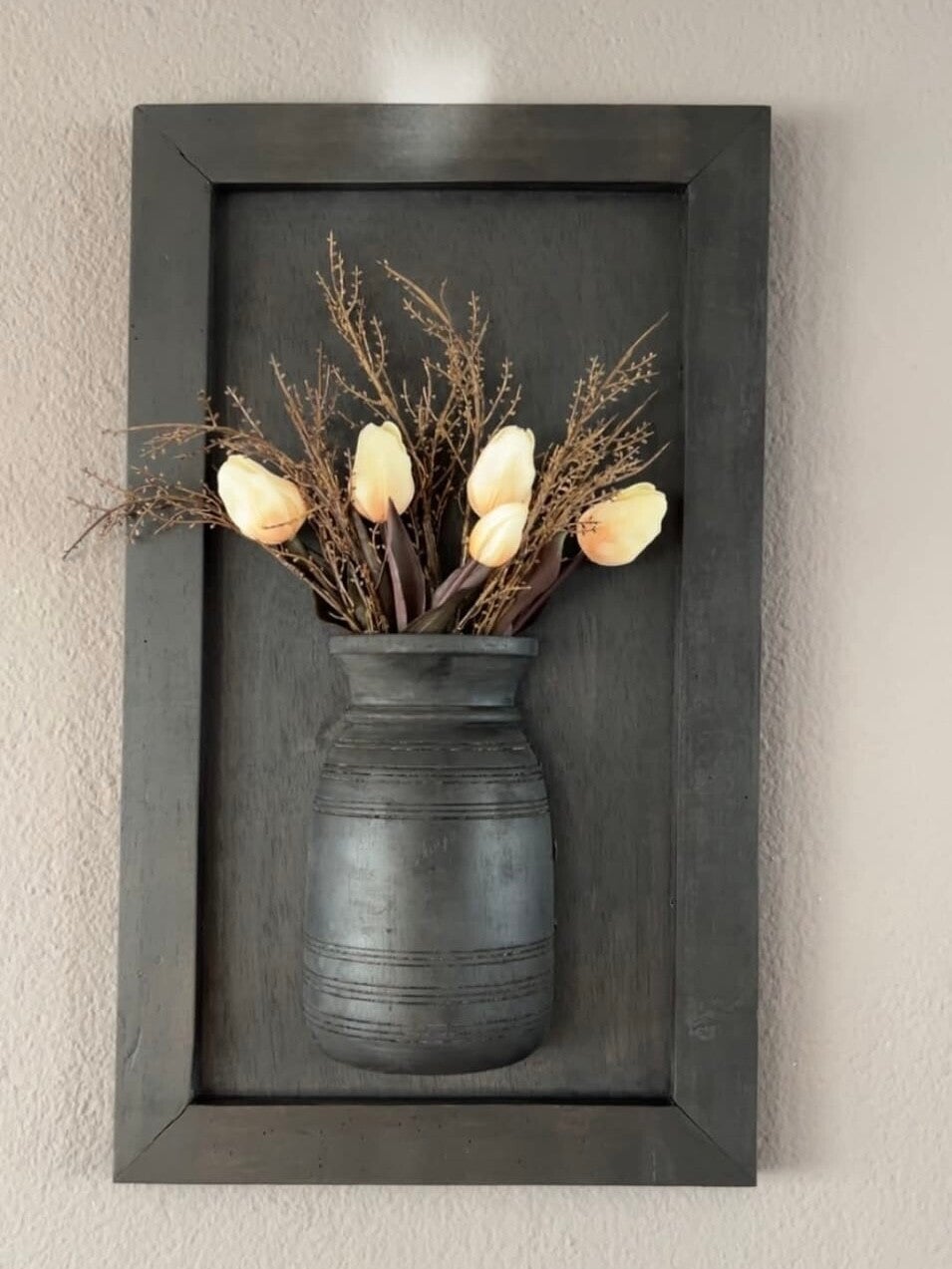 Wandbord – zwart (handmatig afgewerkt)