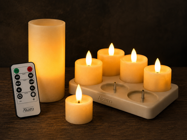Akaro Oplaadbare LED-waxinelichtjes – Set van 6