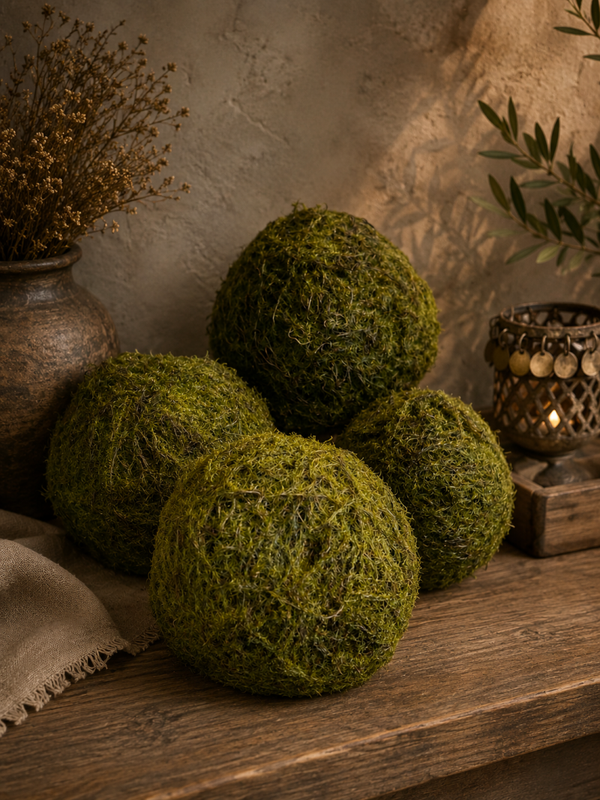 Mosballen decoratie – Ø15 & Ø20 cm
