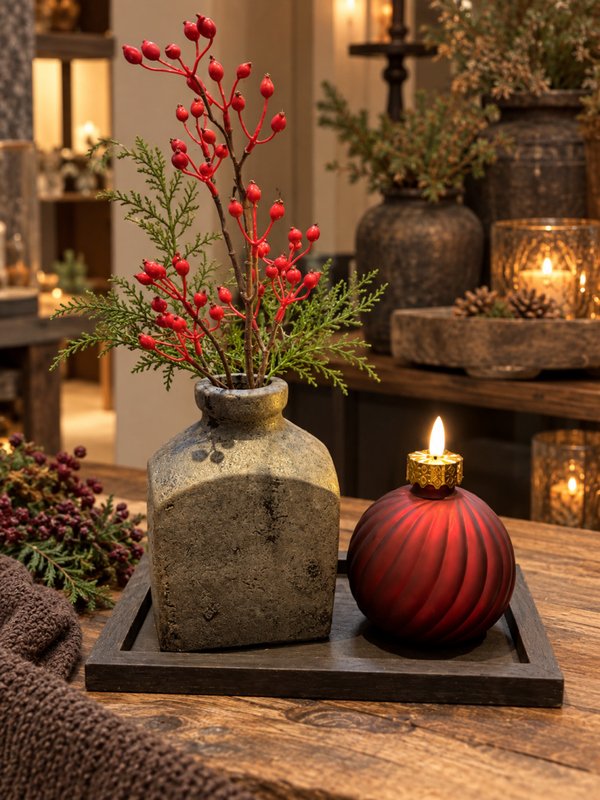 Decoratieset met LED kerstbal