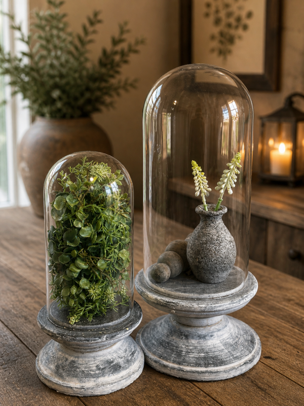 Glazen stolp met voet – landelijk