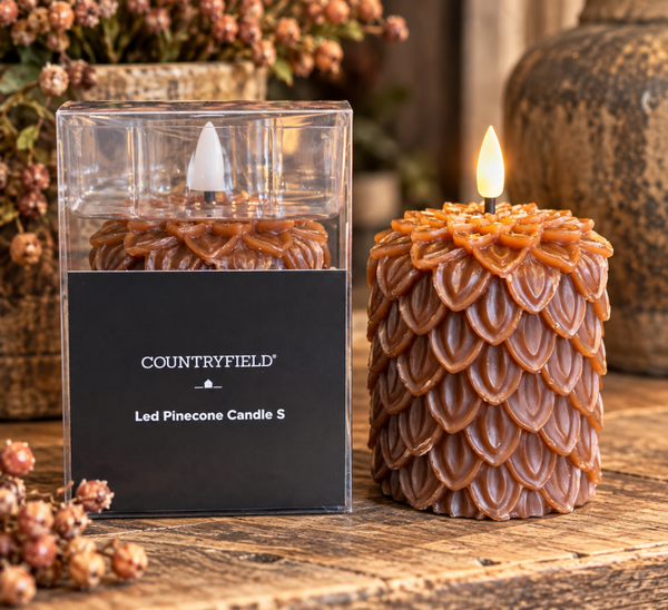 Countryfield LED Pinecone Candle S – Bruin