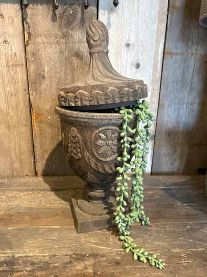 Luksa Houten Ornament met Deksel – Landelijke Sfeer