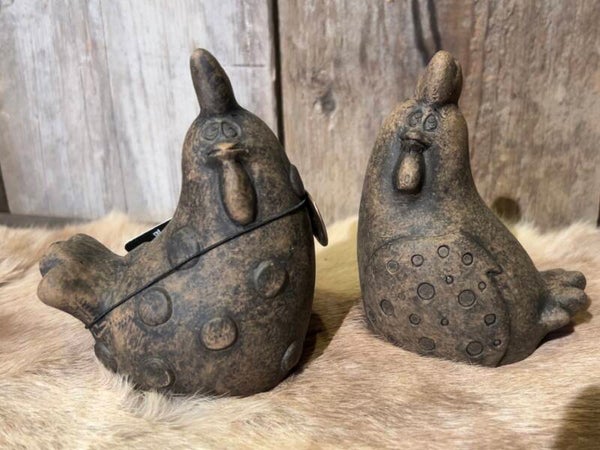 Set of 2 Chicken in Love Majestic Brown