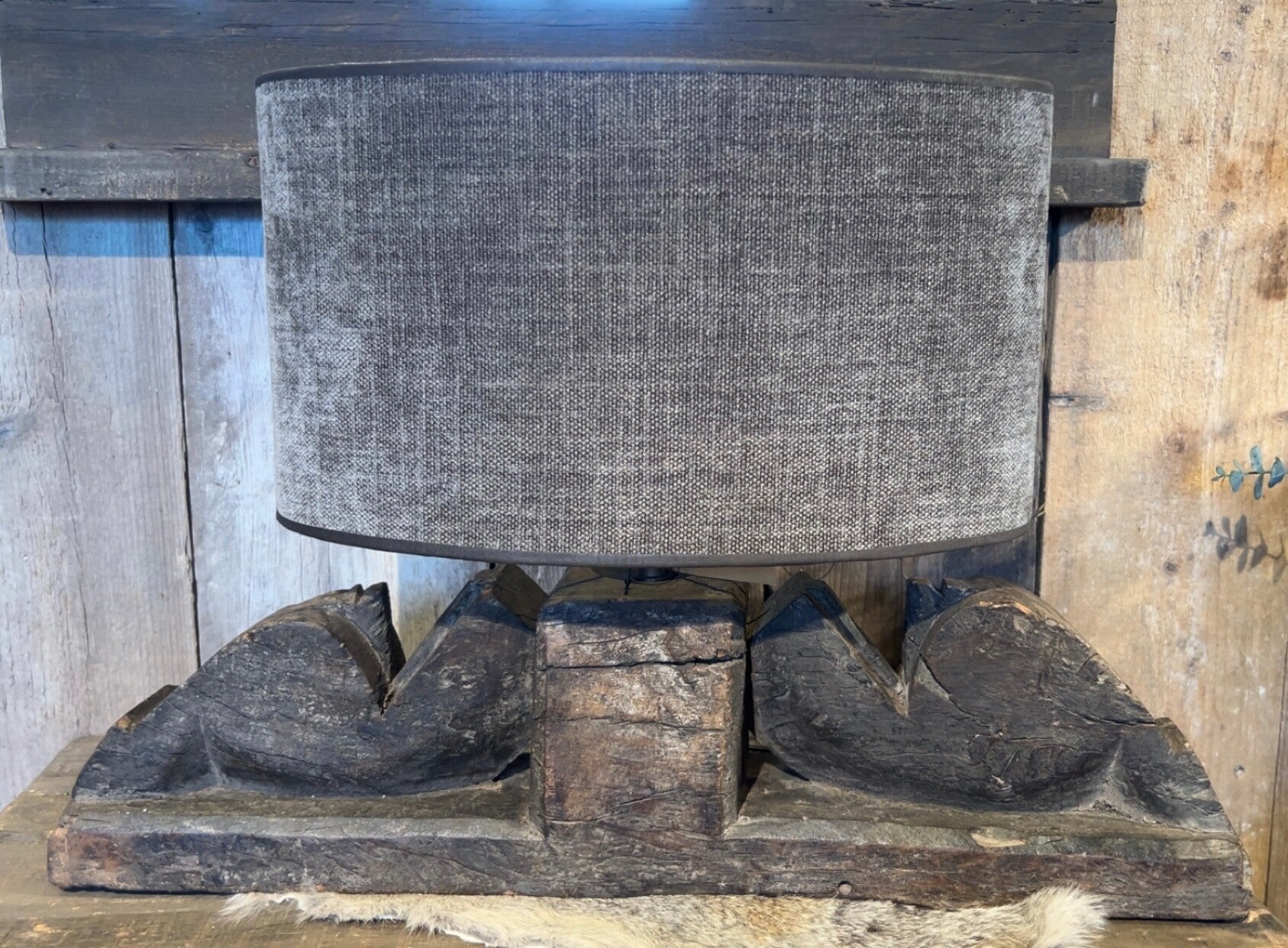 Houten lampenvoet – landelijk & sober