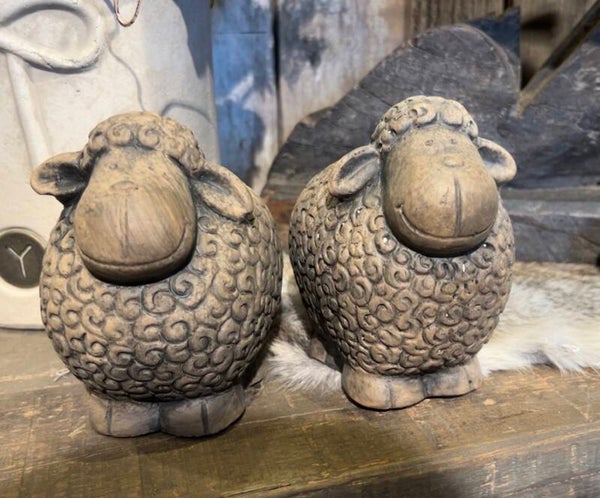 Brynxz Set van 2 grappige schapen, majestueus bruin.