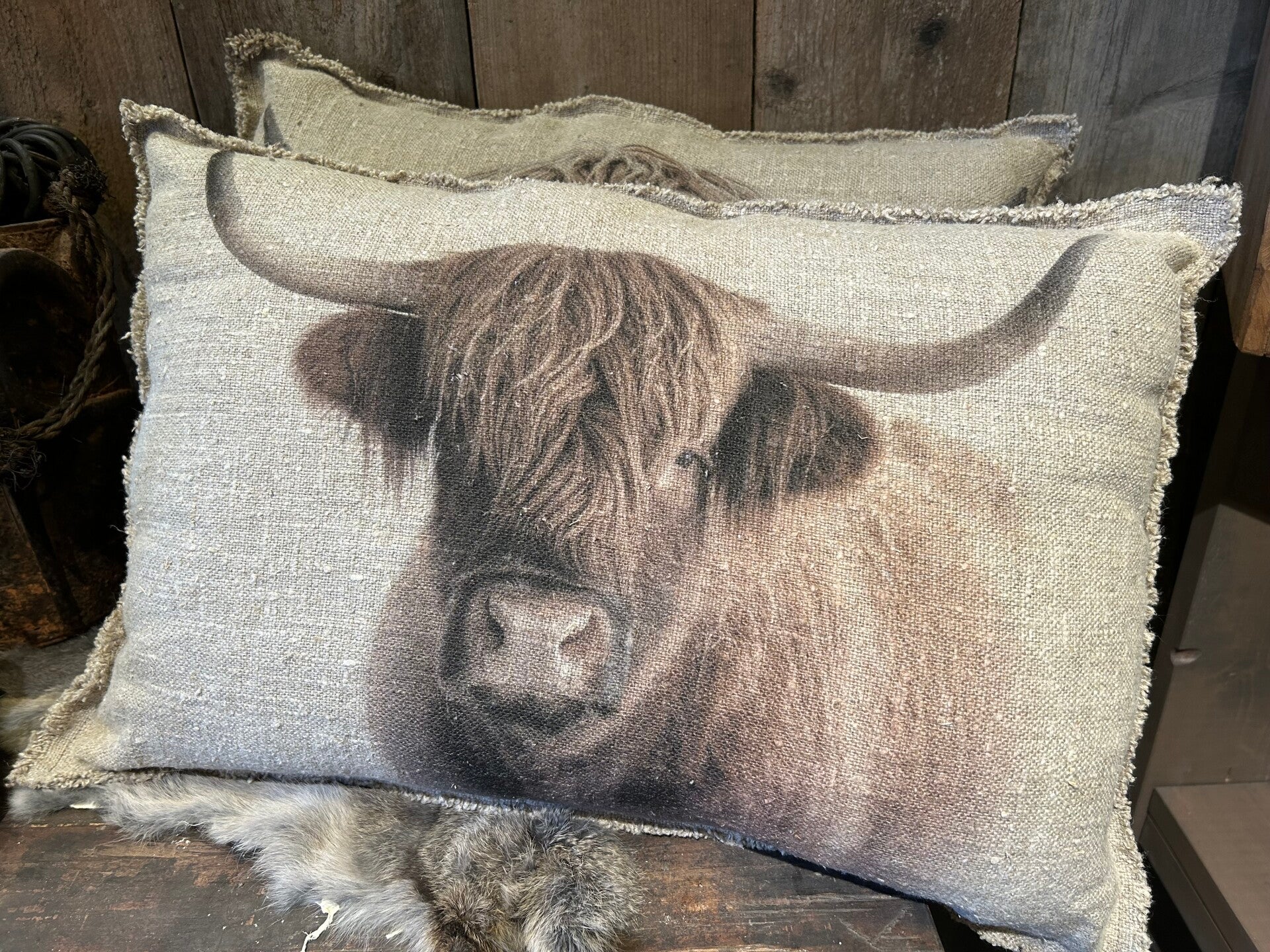 Shabby kussen Hooglander