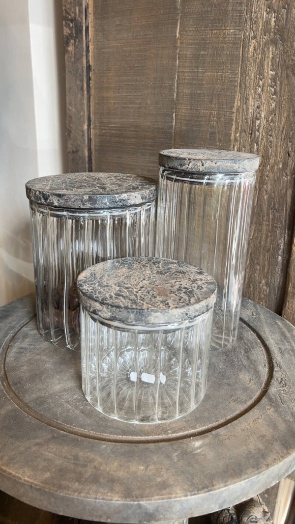 Be Uniq glazen pot Plain