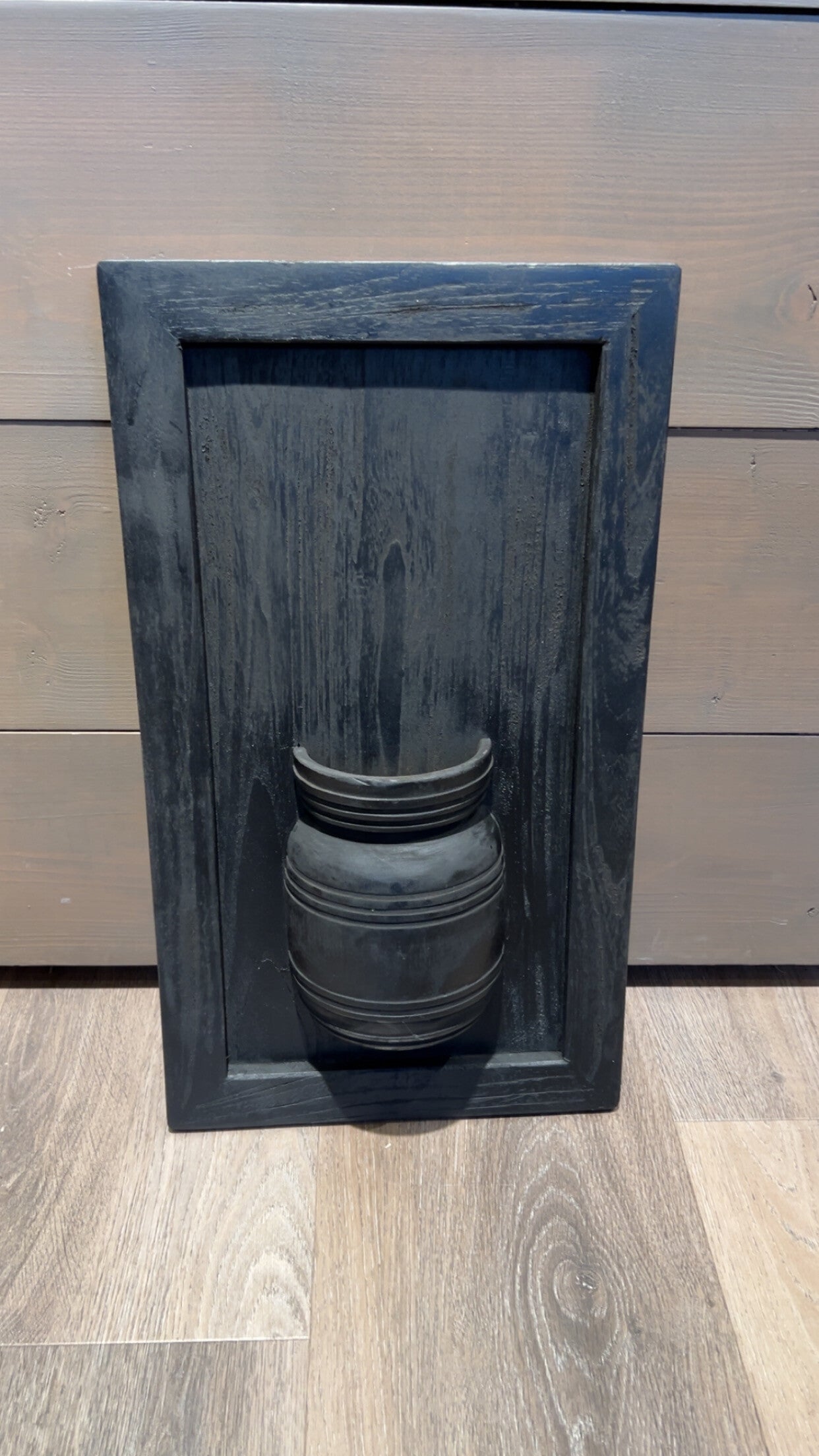 Houten Wandbord – zwart (handmatig afgewerkt)