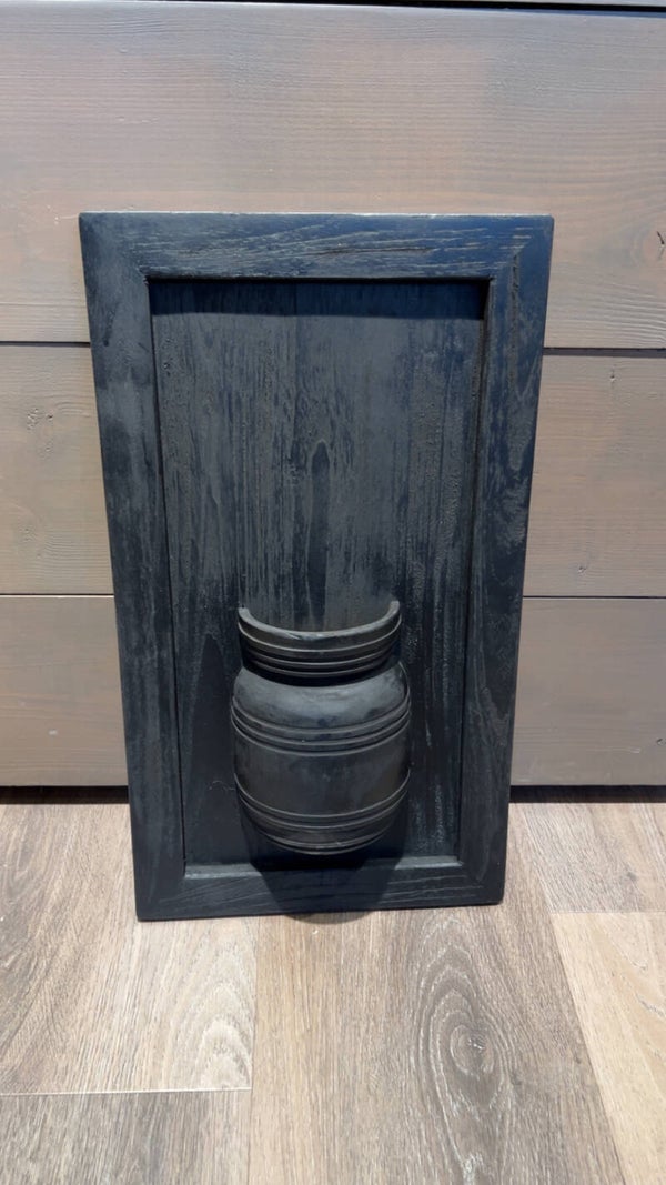 Houten Wandbord – zwart (handmatig afgewerkt)