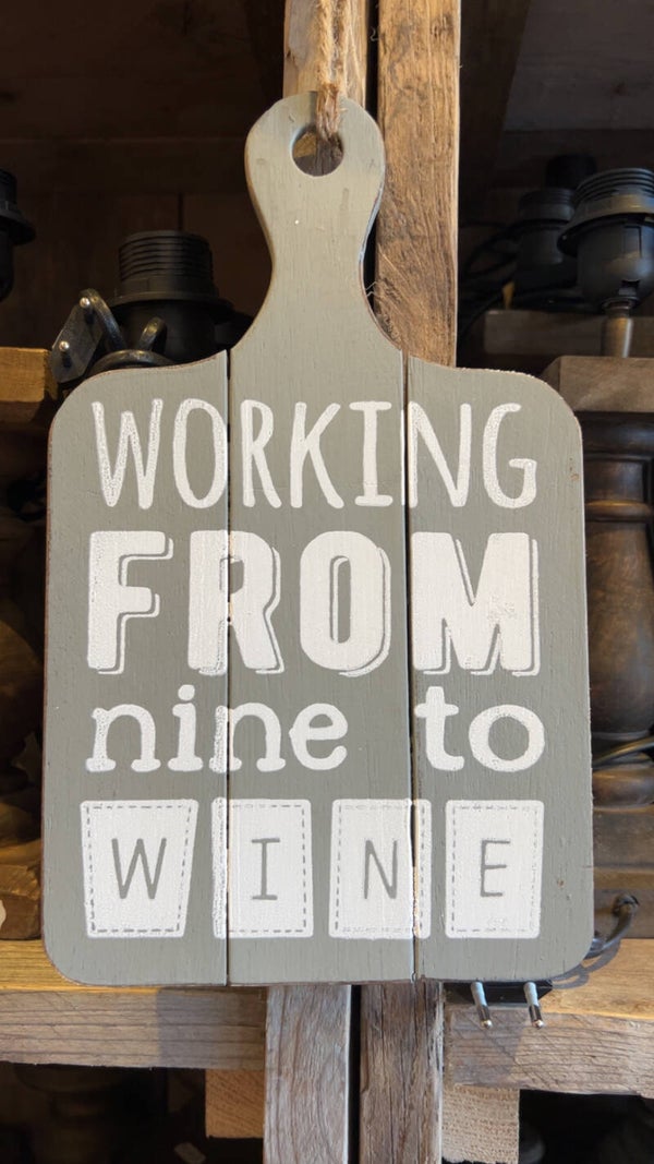 Tekstplank Wine