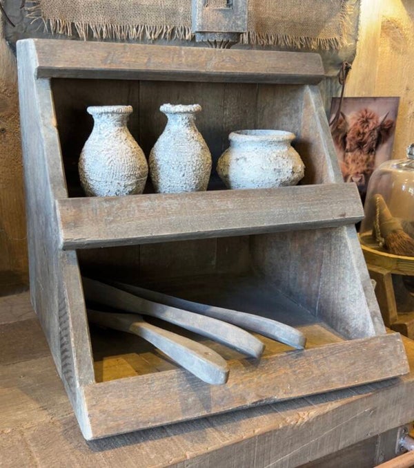 Stoere houten gruttersbak