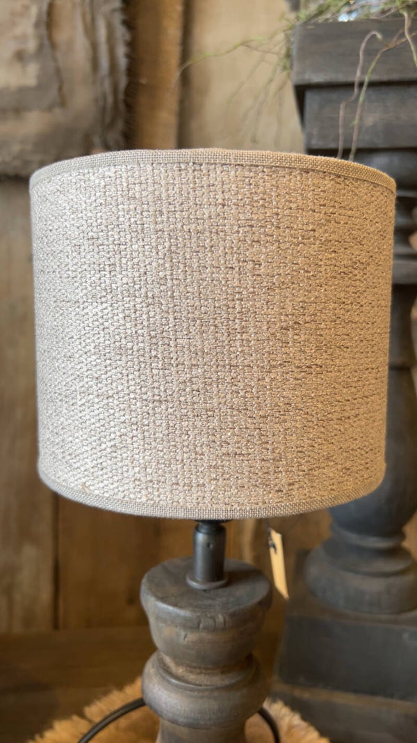 Licht taupe linnen lampenkapje
