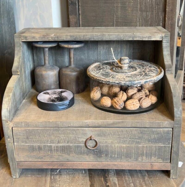 Driftwood gruttersbak met lade