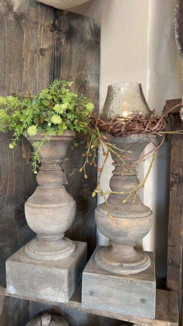 Baluster kandelaar hout