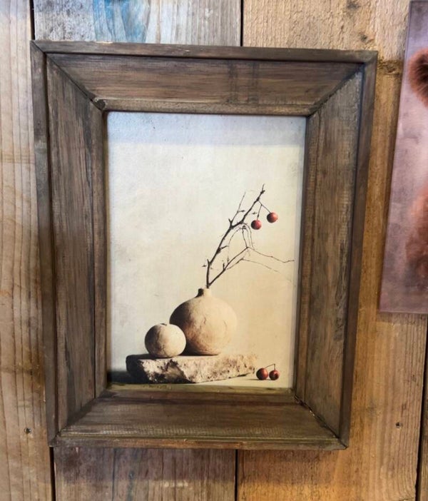 Houten fotolijst met sfeervolle afbeelding