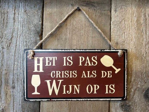 Tekstbord Wijn