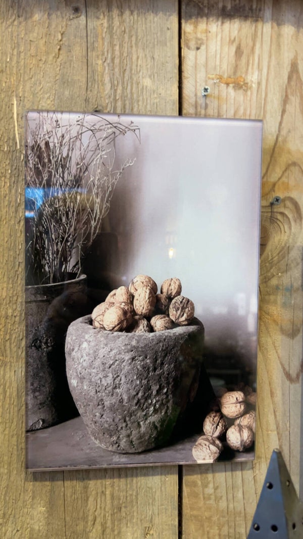 Wandpaneel Walnoten – Glas