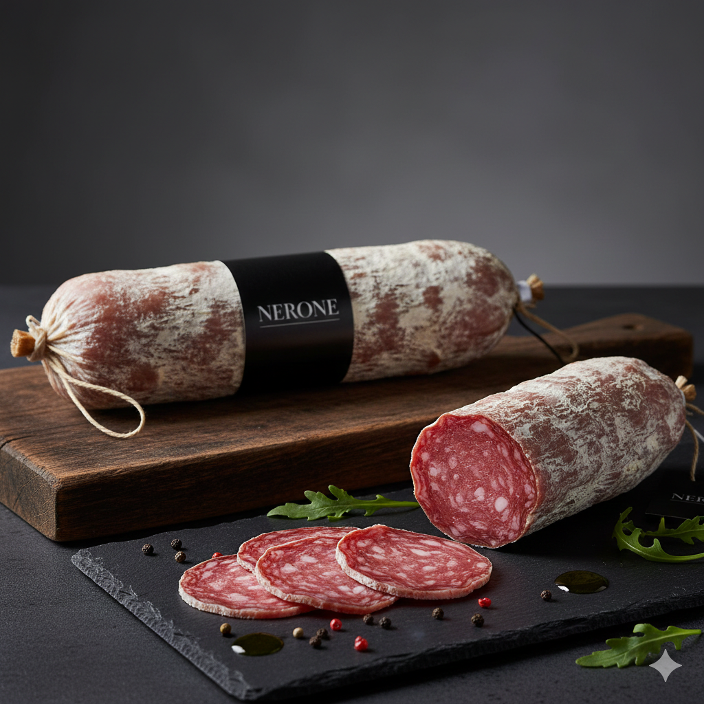 Salame Ungherese intero e a meta a marchio Nerone