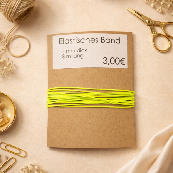 Elastisches Band Neongelb. 1 mm