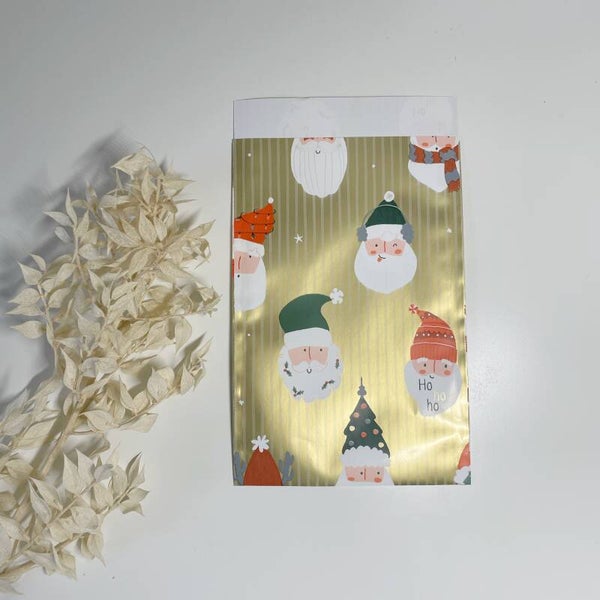Geschenktüte, Weihnachtsmann Gold