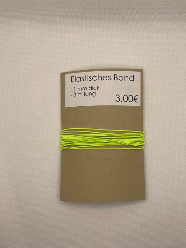 Elastisches Band Neongelb. 1 mm