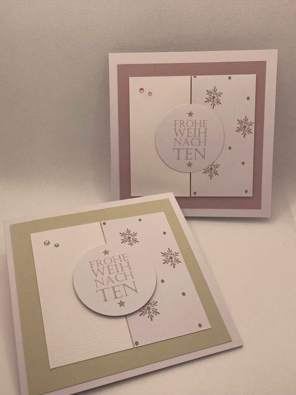Karte, Weihnachten Schneeflocke