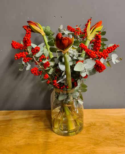 Amarylis boeket rood
