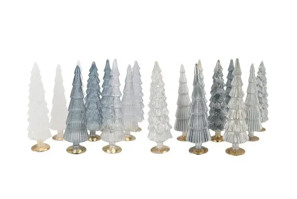 Twinkle grey mix glass tree shiny