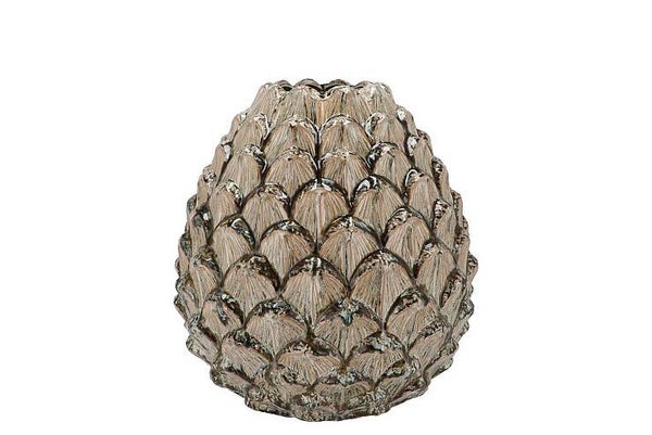Mika nordic green vase pinecone edge 15x15cm