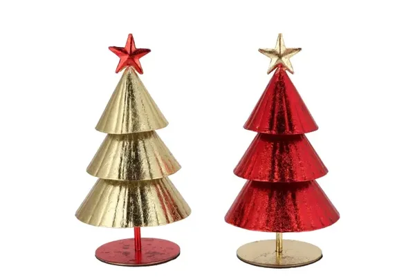 Glam wild red mix xmas tree iron ass 11x11x18cm