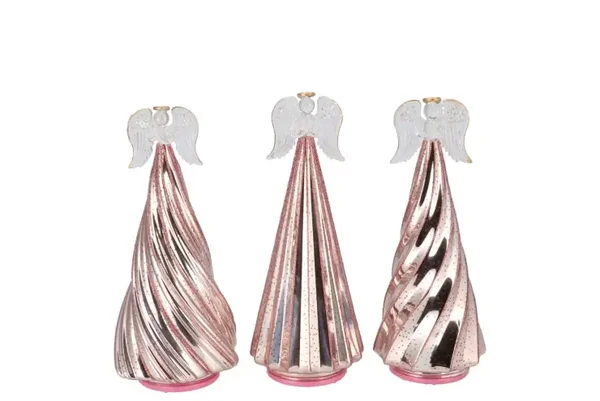 Touch pink rotating angel swirl 11x21cm