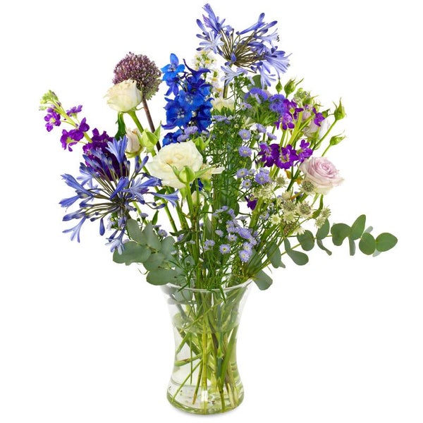 Blauw paars veldboeket