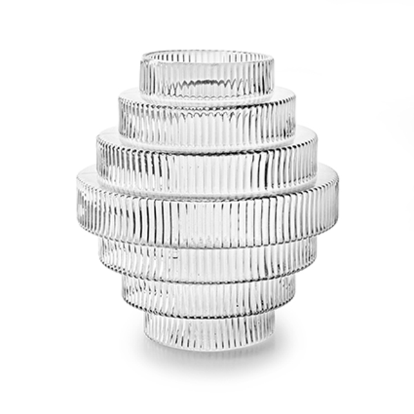 Blank glas trap op trap af