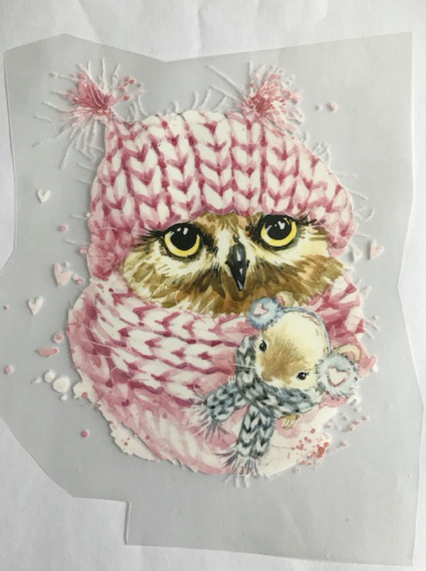 Strijk applicatie 'UIL' roze