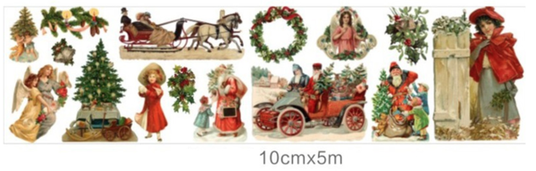 Vintage Kerst washi tape