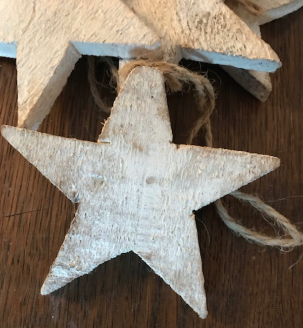 Kerstboom versiering houten ster